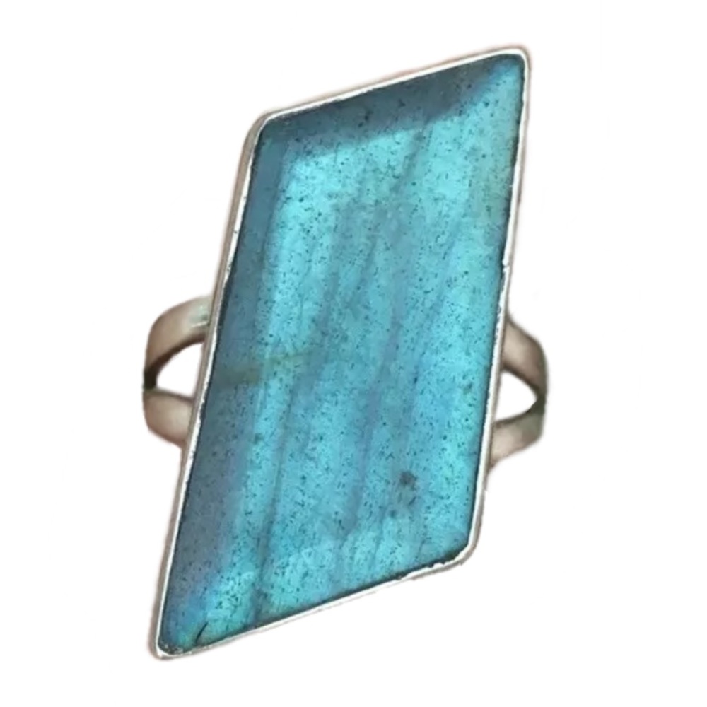 Parallelogram Labradorite Ring - image 1